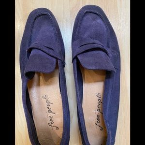 Free People Blue Suede Loafers, Stunning!! Size 6